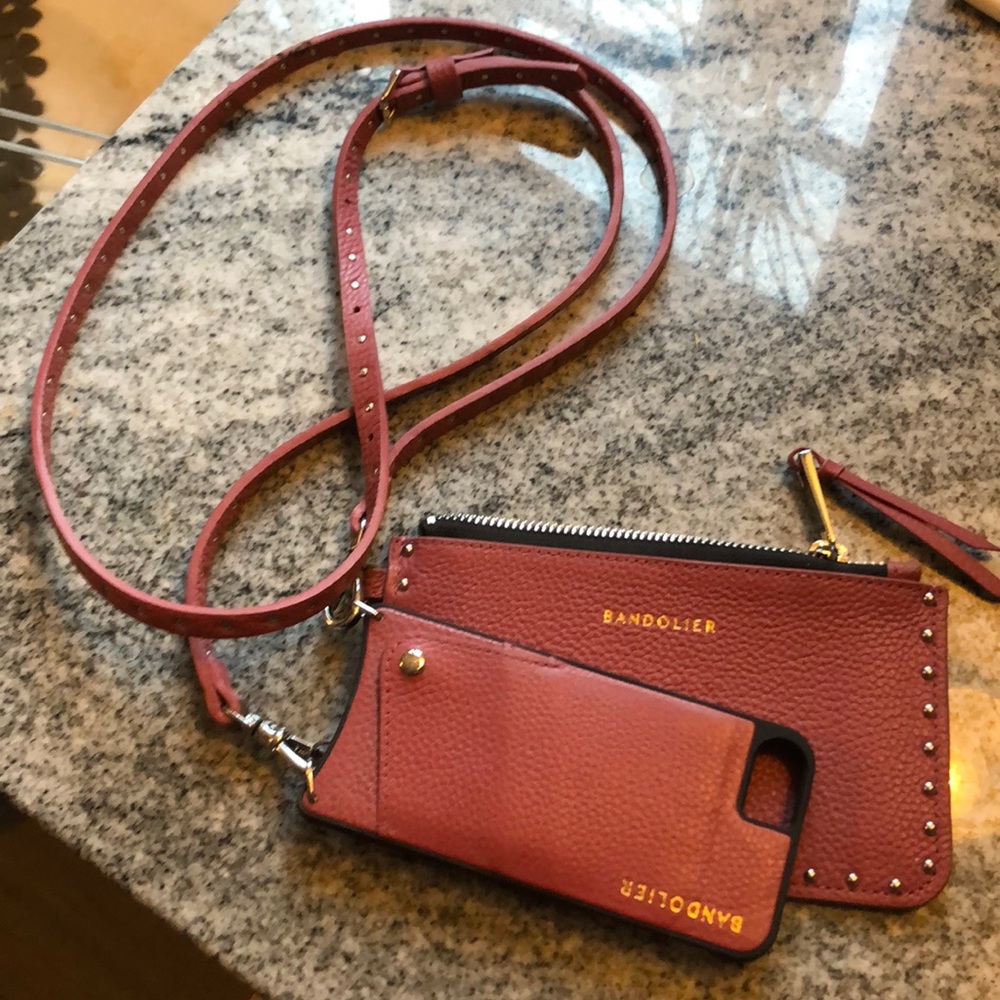 iPhone 8 Bandolier case and slim wallet